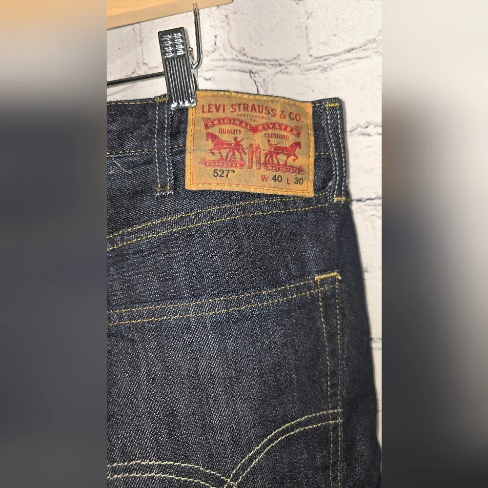 Levi's Men's Dark Blue 527‎ Slim Bootcut Jeans Size 40x30